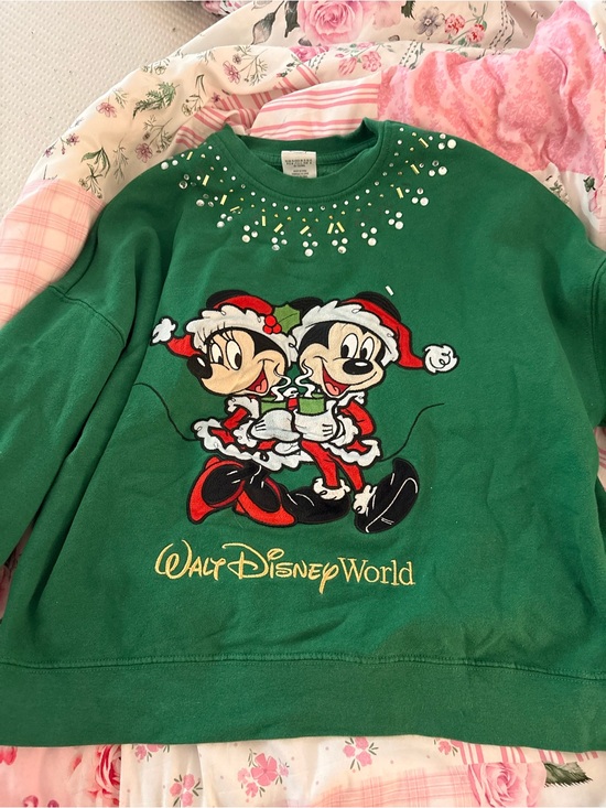 Disney Sweaters - Disney Christmas Green Sweatshirt